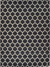 Lattice Gardens Collection Area Rug -  Bloomfield (Black) Rectangle Black  lifestyle 2