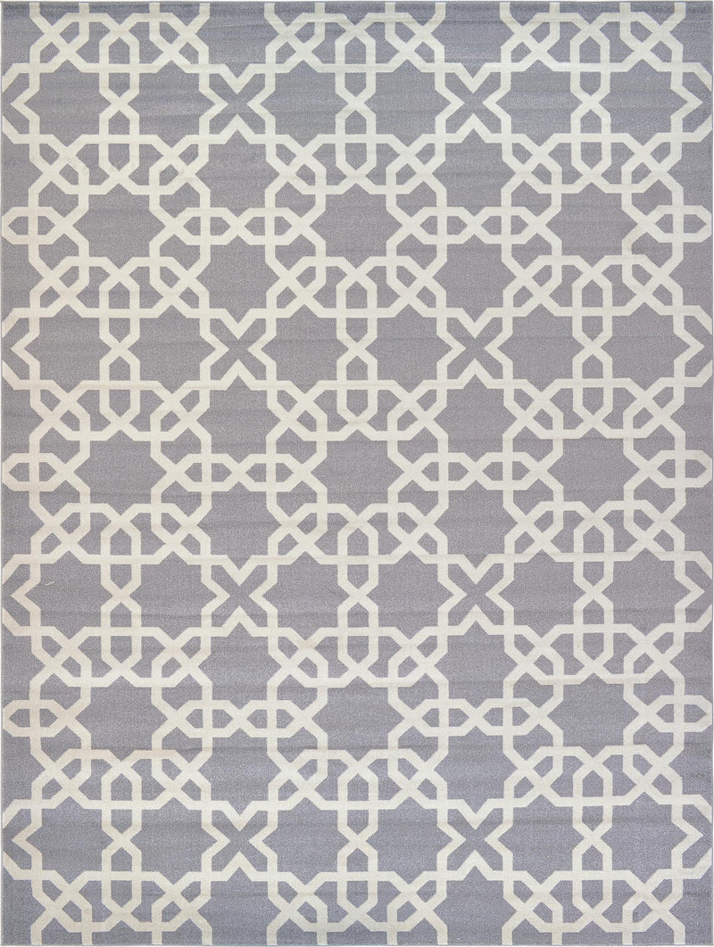 Lattice Gardens Collection Area Rug -  Espalierest Rectangle Gray  lifestyle 3