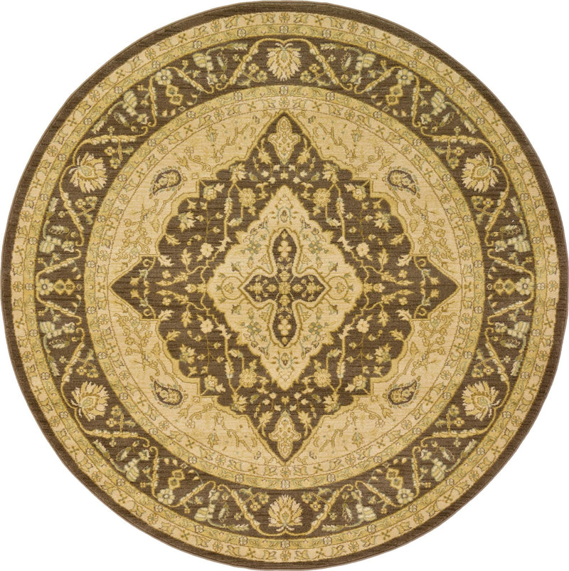Chelsea Elegance Collection Area Rug -  Twickenham Round Brown  lifestyle 71