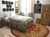 Persian Elegance Collection Area Rug -  Tabriz Round Red  lifestyle 15