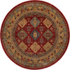 Persian Elegance Collection Area Rug -  Tabriz Round Red  lifestyle 12