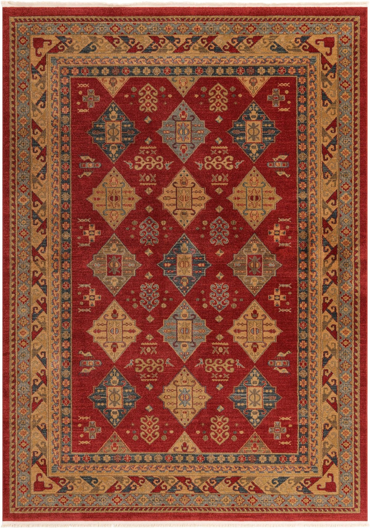Persian Elegance Collection Area Rug -  Tabriz Rectangle Red Main