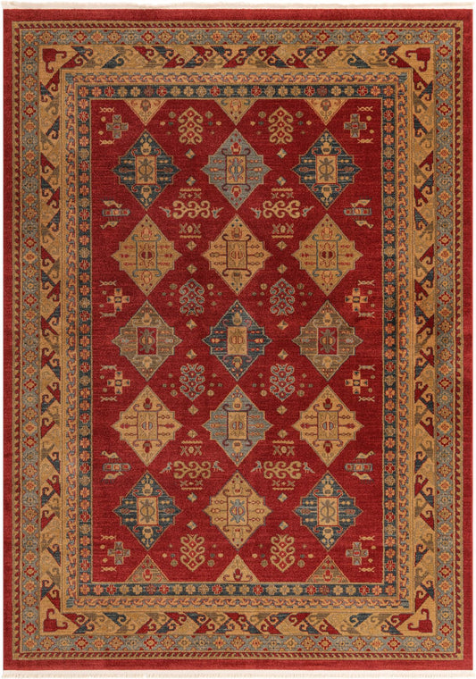 Persian Elegance Collection Area Rug -  Tabriz Rectangle Red Main