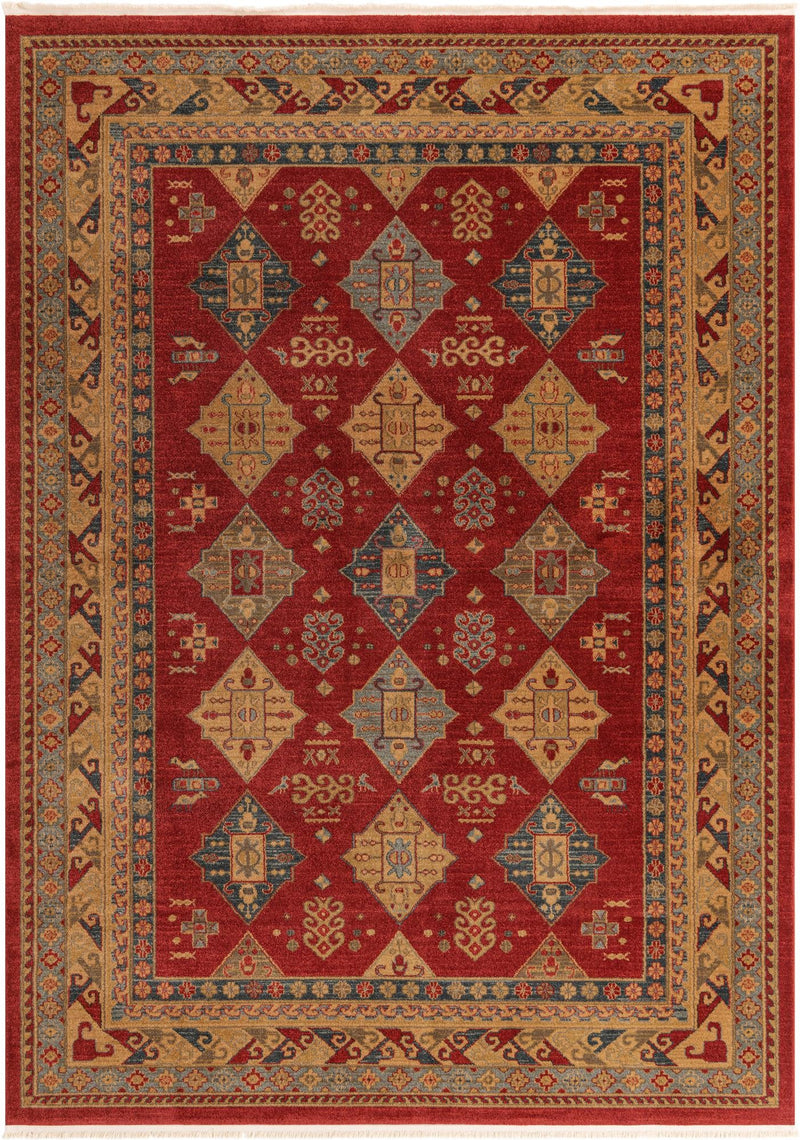 Persian Elegance Collection Area Rug -  Tabriz Rectangle Red Main