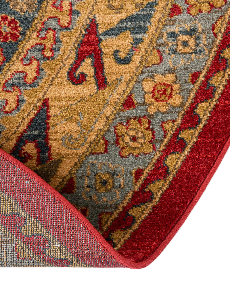 Persian Elegance Collection Area Rug -  Tabriz Round Red  lifestyle 25