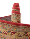 Persian Elegance Collection Area Rug -  Tabriz Round Red  lifestyle 27