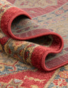 Persian Elegance Collection Area Rug -  Kashan Round Red  lifestyle 44