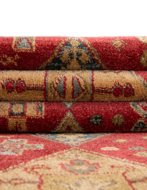 Persian Elegance Collection Area Rug -  Kashan Round Red  lifestyle 40