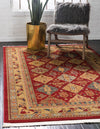 Persian Elegance Collection Area Rug -  Kashan Rectangular Red  lifestyle 12
