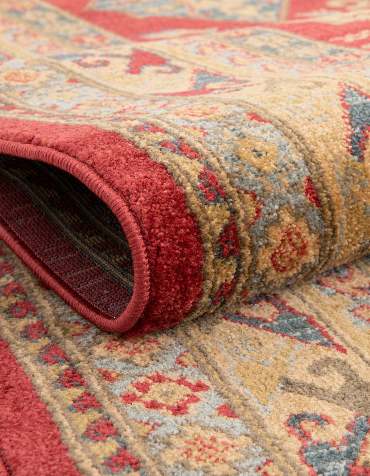 Persian Elegance Collection Area Rug -  Tabriz Rectangle Red  lifestyle 6