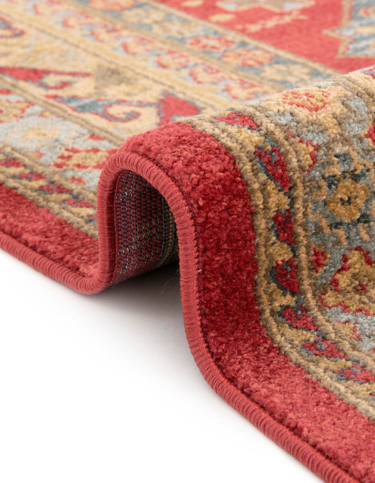Persian Elegance Collection Area Rug -  Tabriz Rectangle Red  lifestyle 9