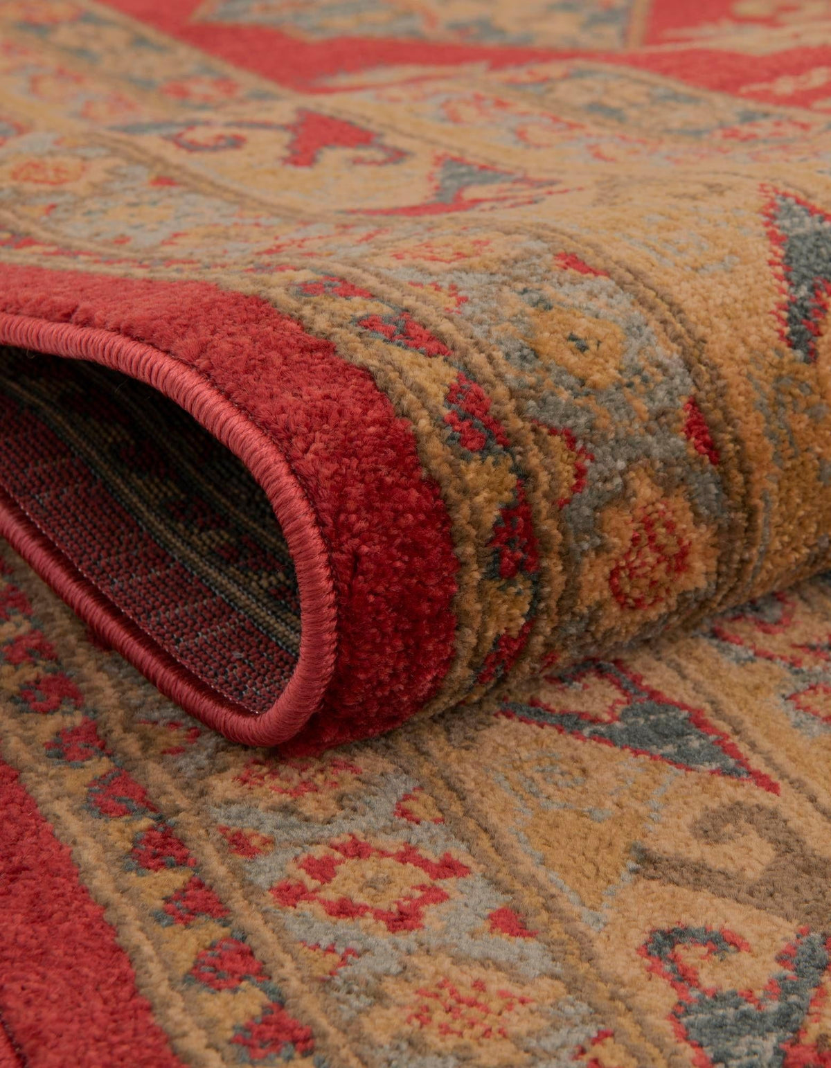 Persian Elegance Collection Area Rug -  Tabriz Rectangle Red  lifestyle 13