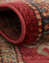 Persian Elegance Collection Area Rug -  Mashhad Round Red  lifestyle 23