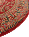 Persian Elegance Collection Area Rug -  Ardabil Round Red  lifestyle 27