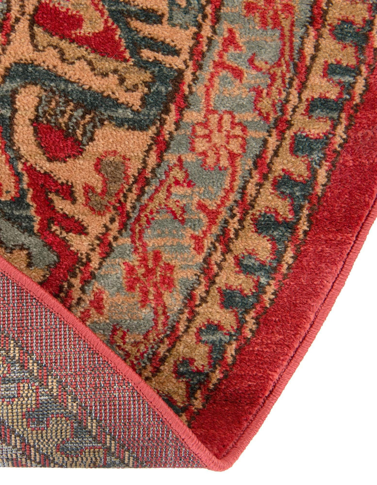 Persian Elegance Collection Area Rug -  Ardabil Round Red  lifestyle 28