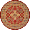 Persian Elegance Collection Area Rug -  Mashhad Round Red  lifestyle 6