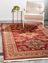 Persian Elegance Collection Area Rug -  Ardabil Rectangle Red  lifestyle 2