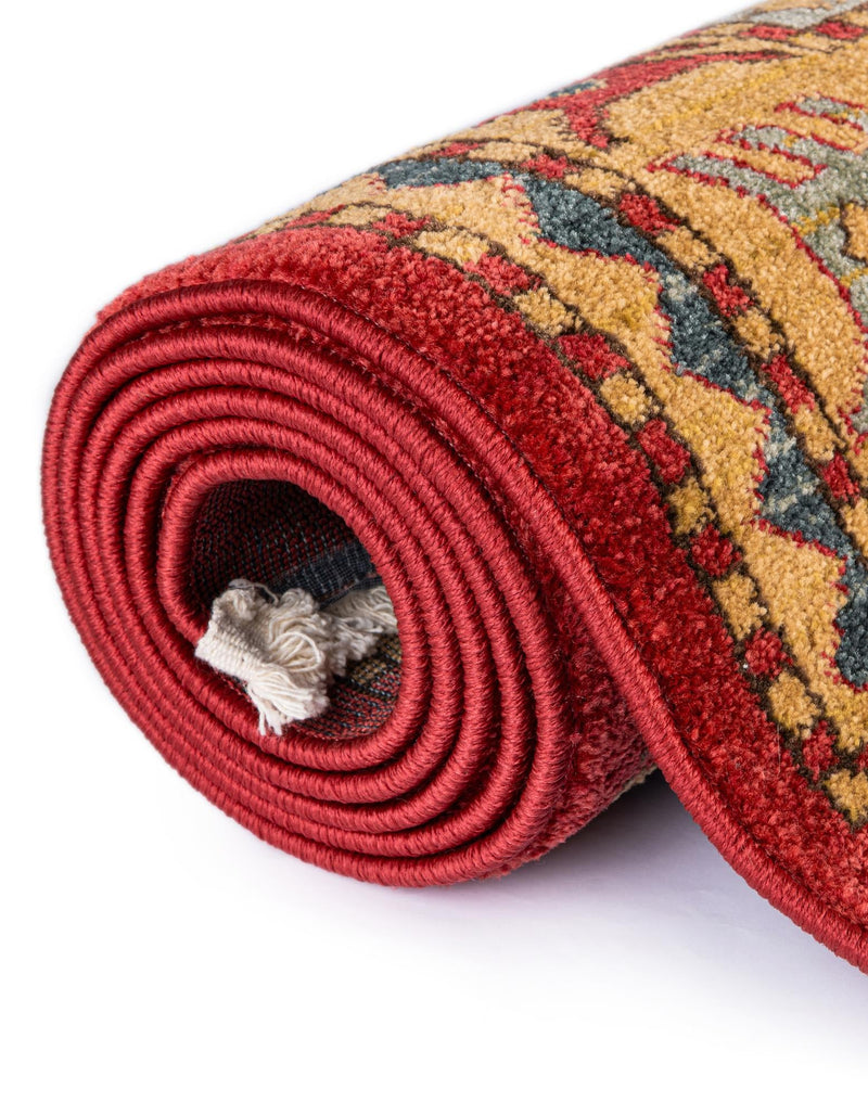 Persian Elegance Collection Area Rug -  Zanjan Round Red  lifestyle 36