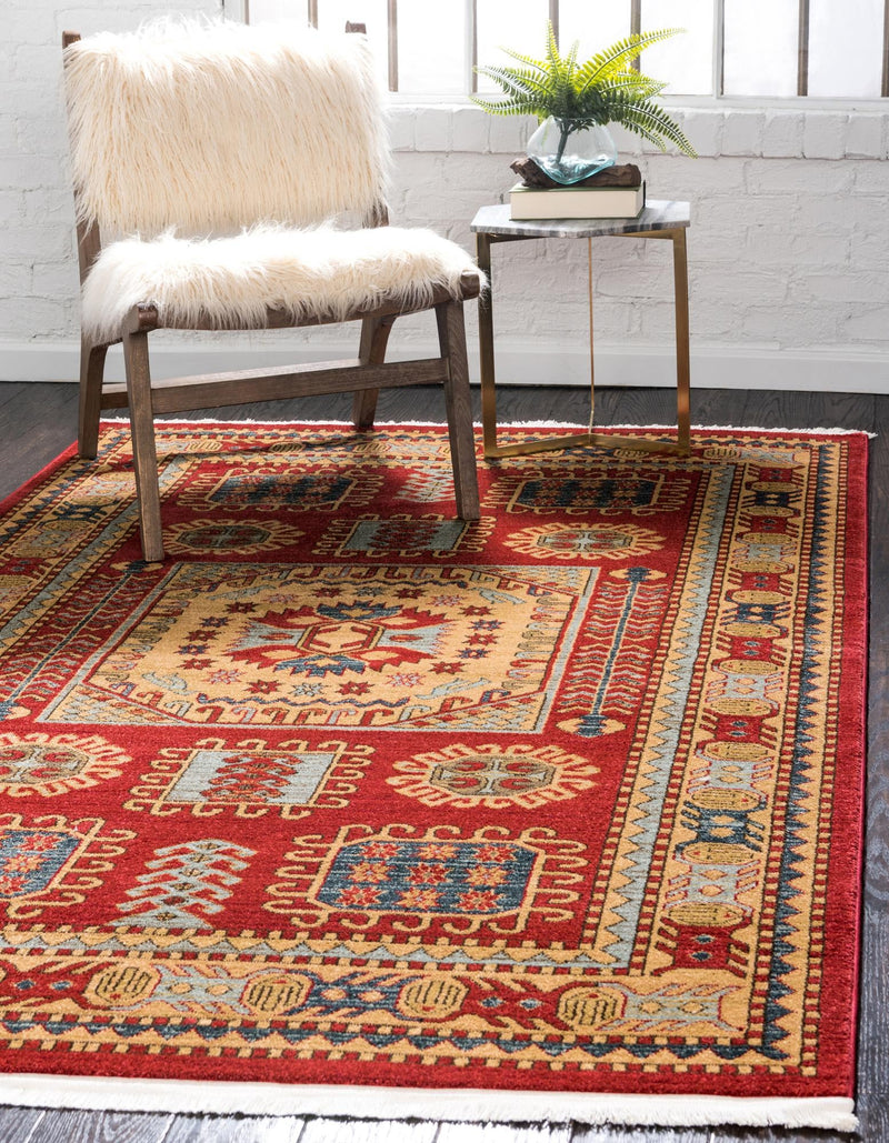 Persian Elegance Collection Area Rug -  Hamedan Rectangular Red  lifestyle 11