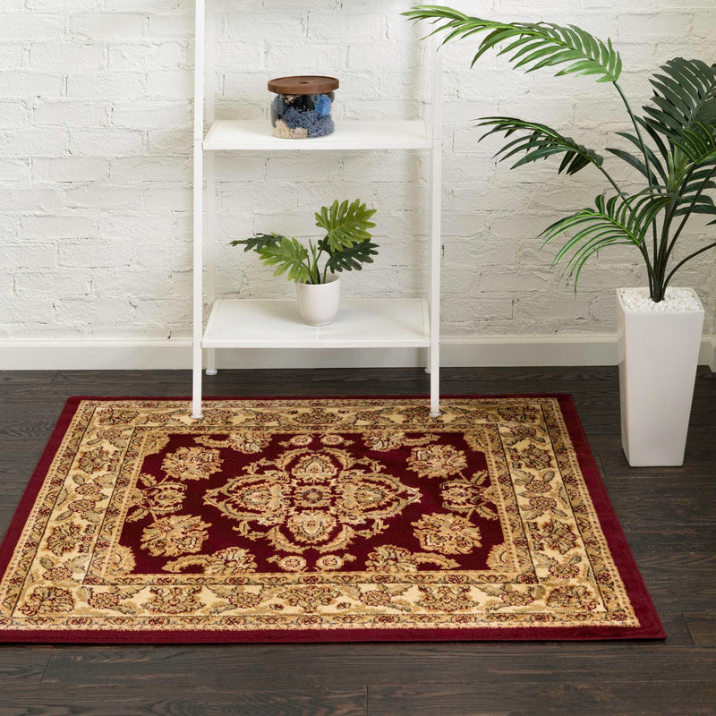 Jaipur Elegance Collection Area Rug -  Jantar Square Red  lifestyle 29