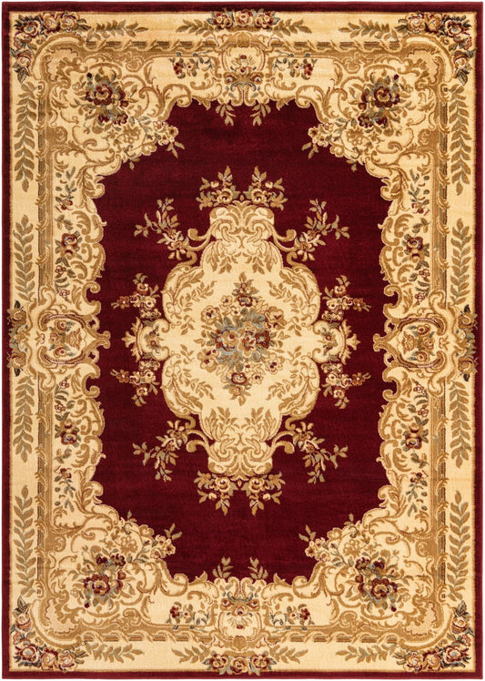 Versailles Elegance Collection Area Rug -  Vincennes Rectangle Red Main