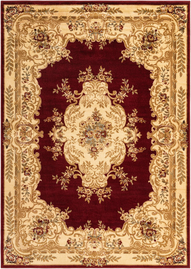 Versailles Elegance Collection Area Rug -  Vincennes Rectangle Red Main