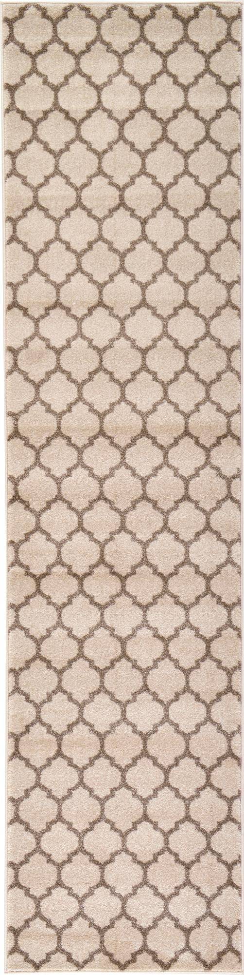 Lattice Gardens Collection Area Rug -  Bloomfield (Beige) Runner Beige  lifestyle 14
