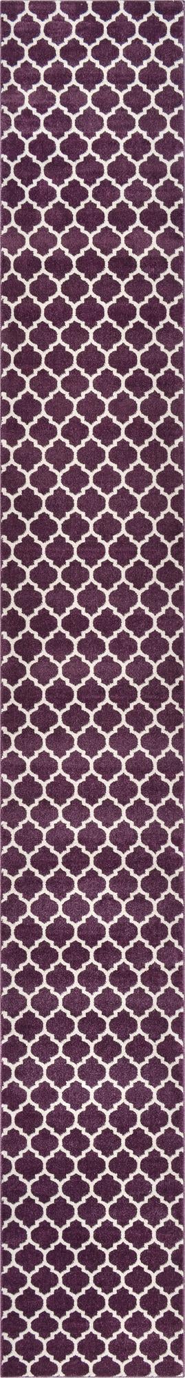 Lattice Gardens Collection Area Rug -  Bloomfield (Purple) Runner Purple  lifestyle 20