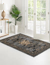 Tabriz Tapestries Collection Area Rug - Azerbaijan (Gray) Rectangle Gray  lifestyle 3