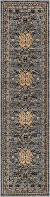 Tabriz Tapestries Collection Area Rug - Azerbaijan (Gray) Runner Gray  lifestyle 20