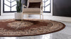 Tabriz Tapestry Collection Area Rug - Azerbaijan (Brown) Round Brown  lifestyle 25