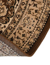 Tabriz Tapestry Collection Area Rug - Azerbaijan (Brown) Round Brown  lifestyle 35