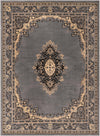 Tabriz Tapestry Collection Area Rug - Azerbaijan (Gray) Rectangle Gray Main