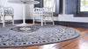 Tabriz Tapestry Collection Area Rug - Azerbaijan (Gray) Round Gray  lifestyle 28