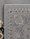Tabriz Tapestry Collection Area Rug - Azerbaijan (Gray) Rectangle Gray  lifestyle 10