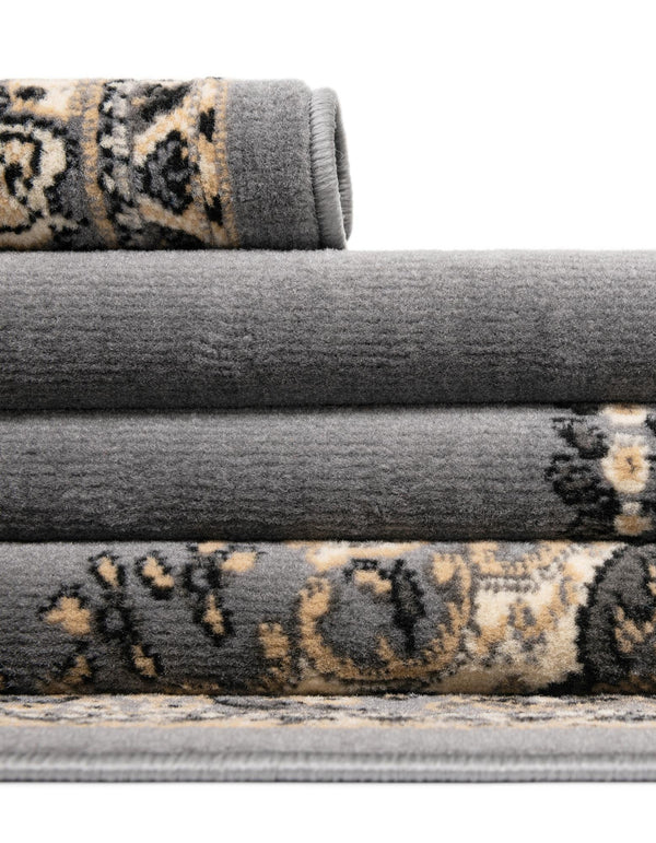 Tabriz Tapestry Collection Area Rug - Azerbaijan (Gray) Rectangle Gray  lifestyle 15