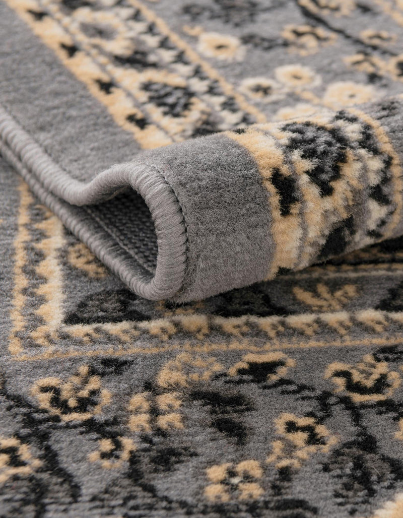 Tabriz Tapestry Collection Area Rug - Azerbaijan (Gray) Rectangle Gray  lifestyle 17