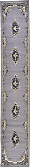Tabriz Tapestry Collection Area Rug - Azerbaijan (Gray) Runner Gray  lifestyle 18