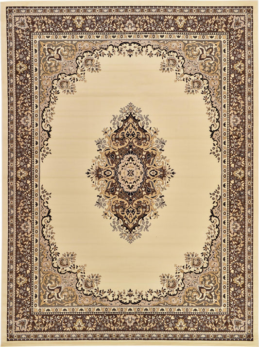 Tabriz Tapestry Collection Area Rug - Azerbaijan (Ivory) Rectangle Ivory Main