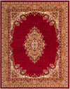 Tabriz Tapestry Collection Area Rug - Azerbaijan (Burgundy) Rectangle Burgundy Main