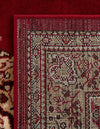 Tabriz Tapestry Collection Area Rug - Azerbaijan (Burgundy) Rectangle Burgundy  lifestyle 11