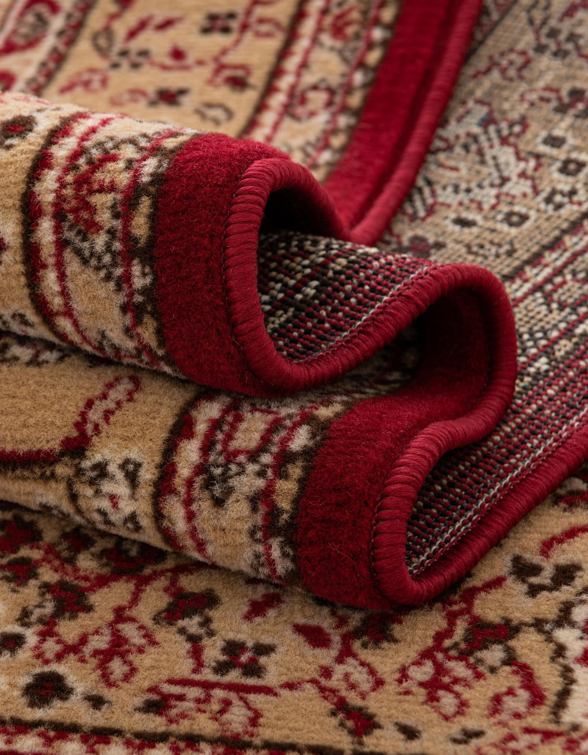 Tabriz Tapestry Collection Area Rug - Azerbaijan (Burgundy) Rectangle Burgundy  lifestyle 15