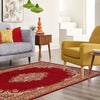 Tabriz Tapestry Collection Area Rug - Azerbaijan (Burgundy) Rectangle Burgundy  lifestyle 19