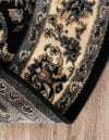 Isfahan Elegance Collection Area Rug - Naghsh-e Jahan (Black) Round Black  lifestyle 31