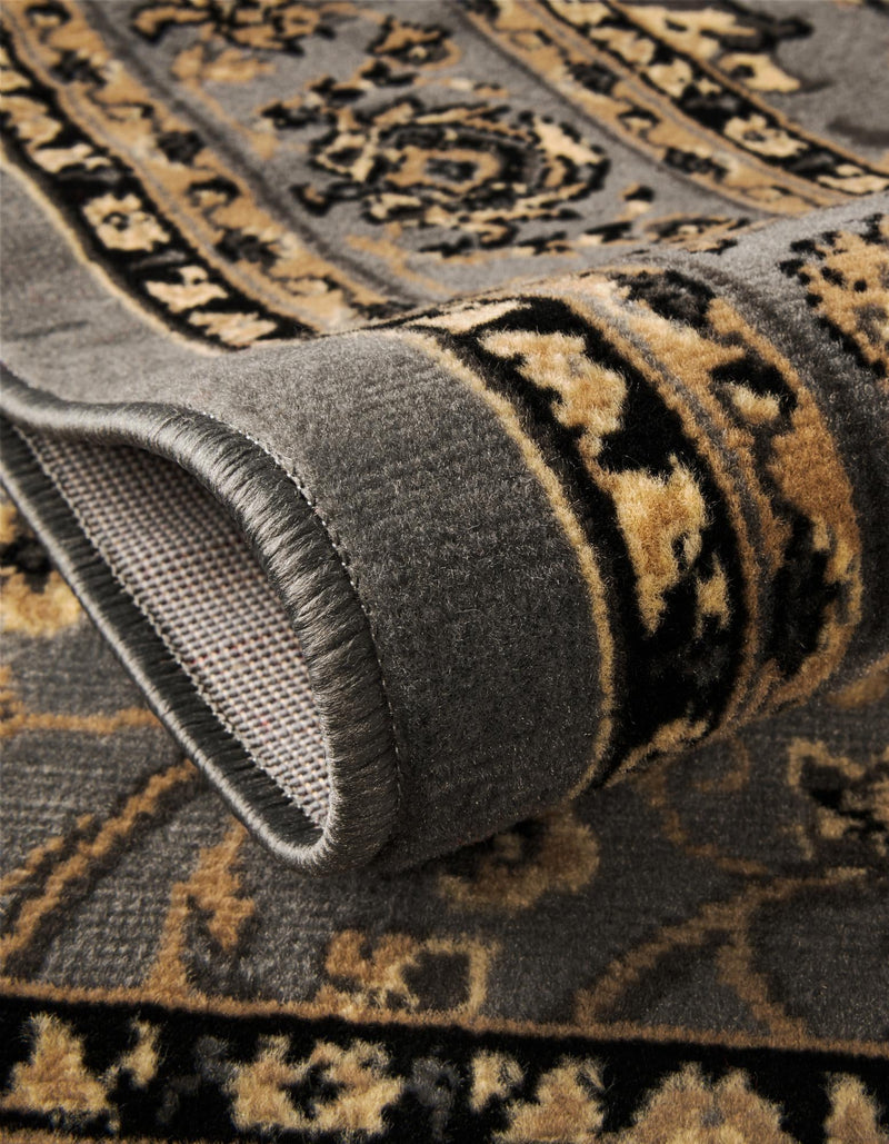 Isfahan Elegance Collection Area Rug - Naghsh-e Jahan (Gray) Rectangle Gray  lifestyle 15
