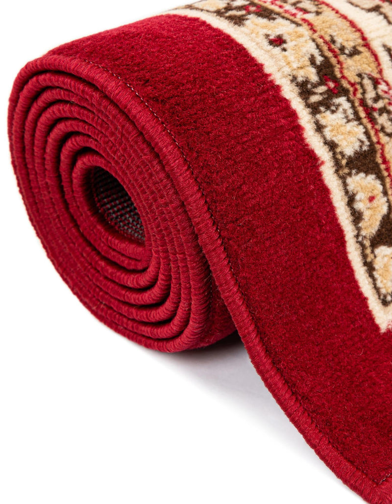 Isfahan Elegance Collection Area Rug - Naghsh-e Jahan (Burgundy) Rectangle Burgundy  lifestyle 12