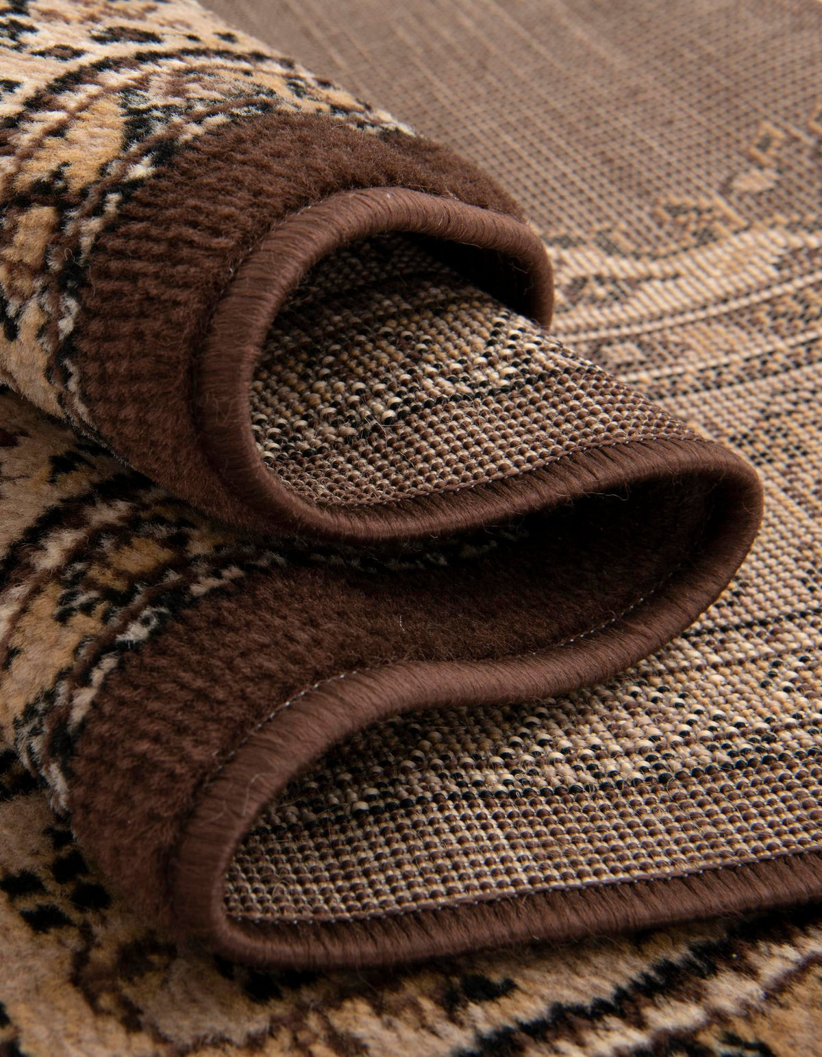 Tabriz Tapestry Collection Area Rug - Azerbaijan (Brown) Rectangle Brown  lifestyle 13