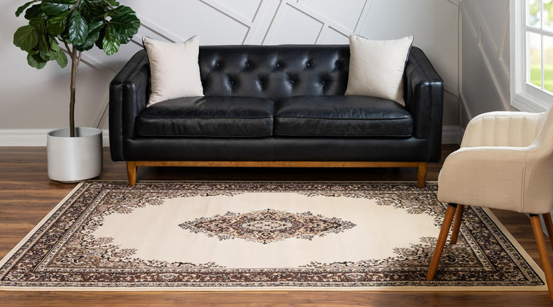 Tabriz Tapestry Collection Area Rug - Azerbaijan (Ivory) Rectangle Ivory  lifestyle 5