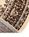 Tabriz Tapestry Collection Area Rug - Azerbaijan (Ivory) Round Ivory  lifestyle 34