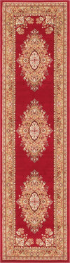 Tabriz Tapestry Collection Area Rug - Azerbaijan (Burgundy) Runner Burgundy  lifestyle 20